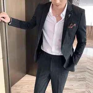 小西装男帅气修身一套结婚