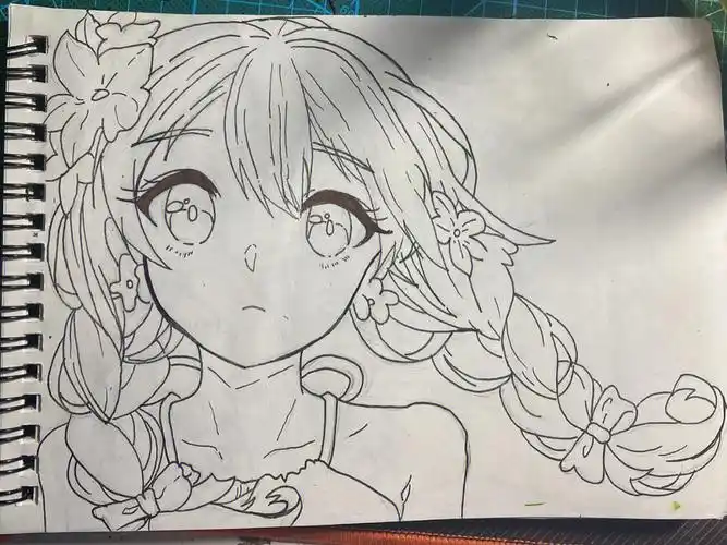 动漫线稿  #马克笔手绘  #马克笔临摹