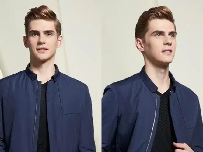 今年最时髦的男生离子烫大背头图片,烫发图片,发型图片