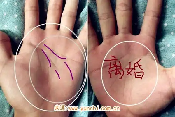 男人必定离婚的手相_婚姻线