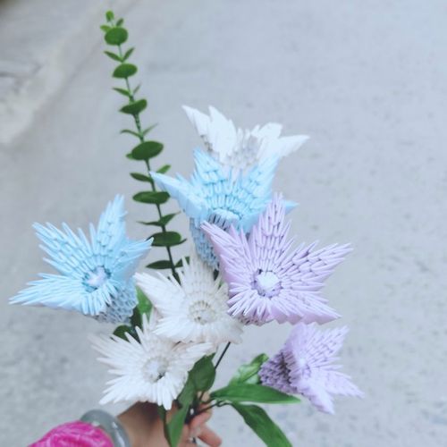 三角插三角折纸diy生日礼物幼儿手工折纸材料桔梗花朵材料包