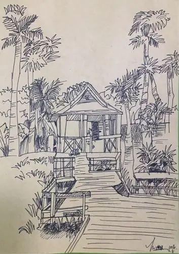 美三班风景线描