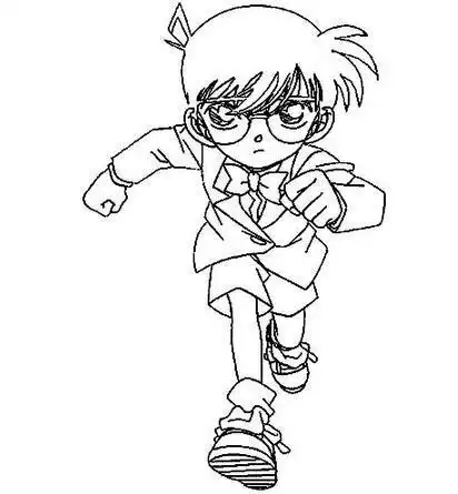 名侦探柯南简笔画人物头像