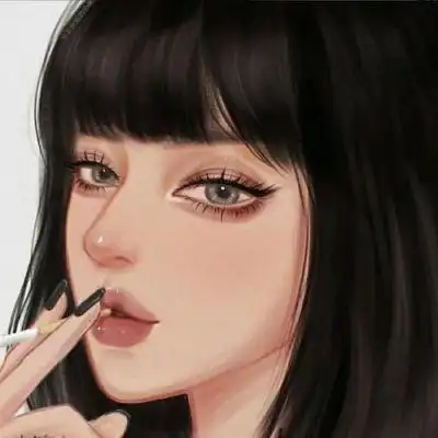 漫画头像女ins高级质感高清图片