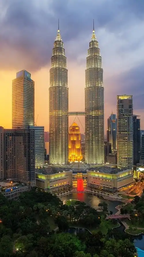 双子塔,吉隆坡,马来西亚,摩天大楼,城市夜景