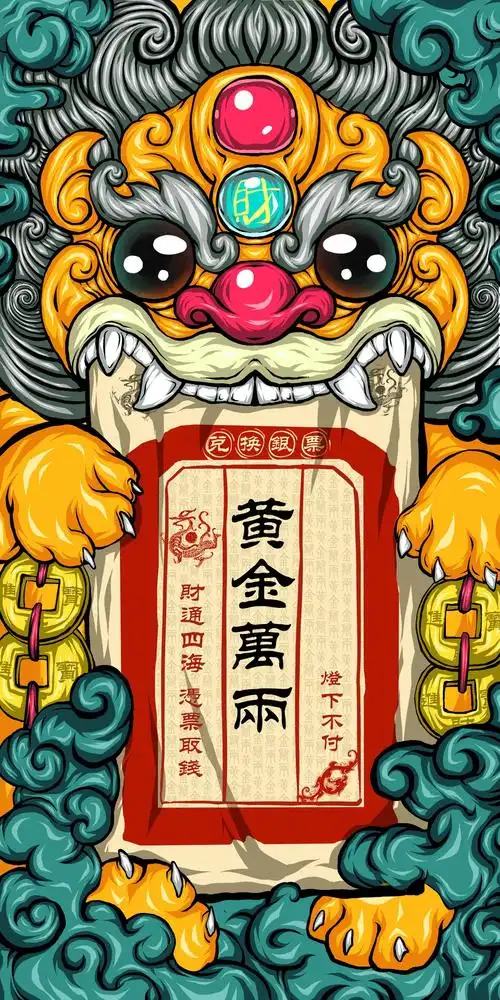 貔貅纳财_东来也原创设计__插画师作品_涂鸦王国gracg.com