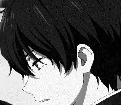 黑白的头像,下面的这张大家都熟悉吧,这是《冰菓》的男主,折木奉太郎