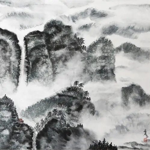 墨韵江山白燕君的水墨山水画