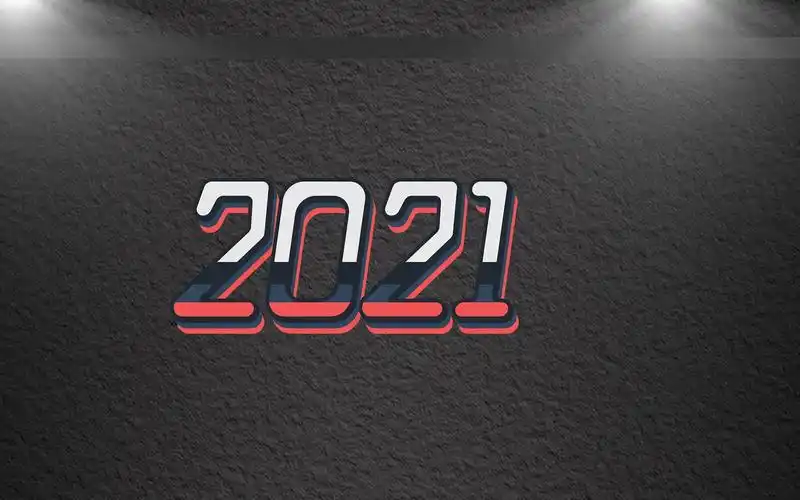 2021创意暗色系艺术字背景图