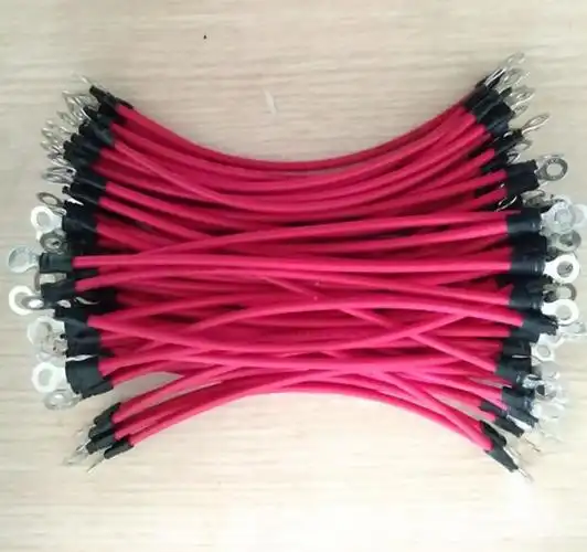 电瓶车 电动车4平方蓄电池连接线 国标无氧铜电缆线 孔径6.2mm