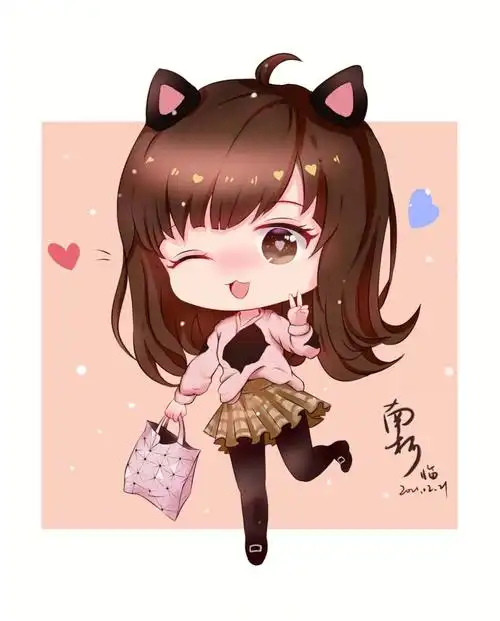 临摹q版可爱女生附步骤图