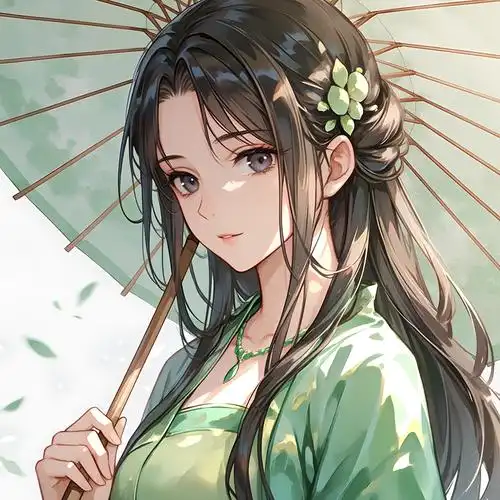 绿衣古风女子动漫头像💖一眼万年