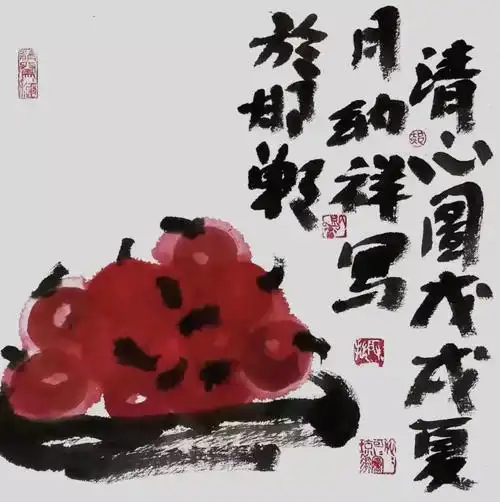 著名画家纳详作品之一稚拙纯朴淋漓豪放