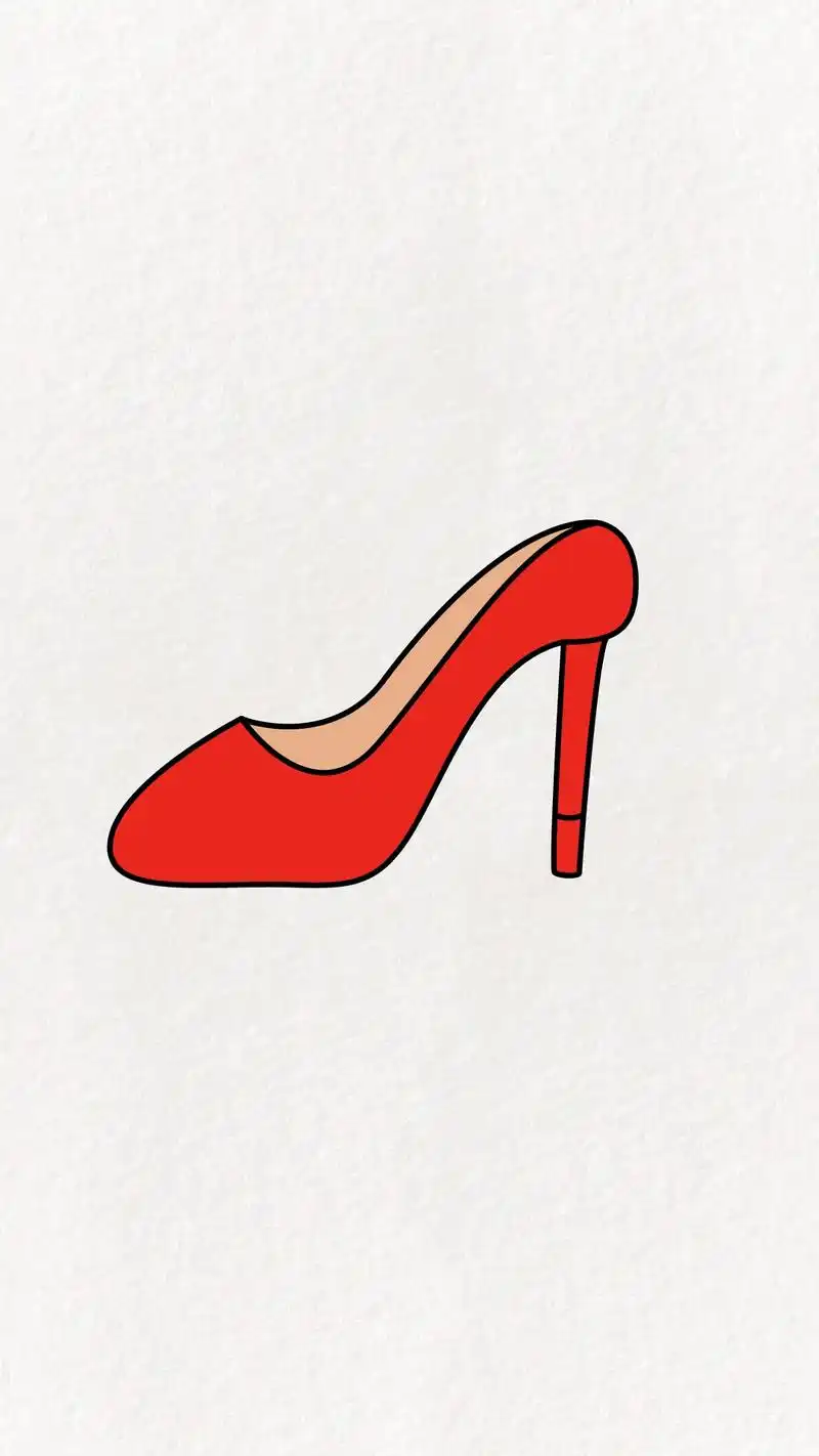 教你用一个77画高跟鞋,简单又好看#简笔画 #零基础学画画 # - 抖音