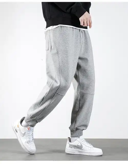 灰色运动裤子男士春秋夏季款青少年宽松束脚卫裤韩版潮流休闲长裤