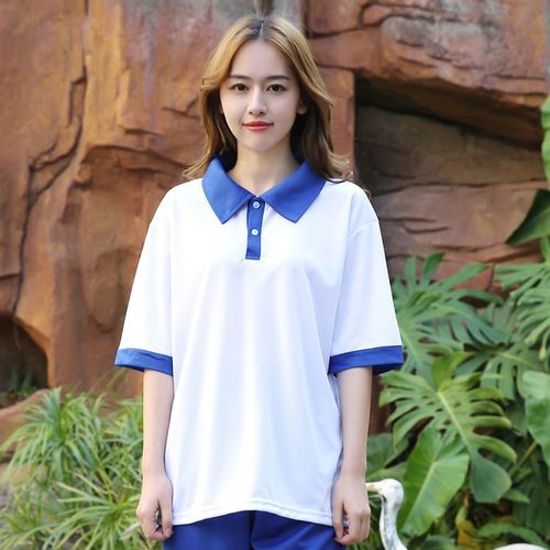 左耳同款校服套装学院风初高中学生班服经典蓝白夏季短袖长裤夏装