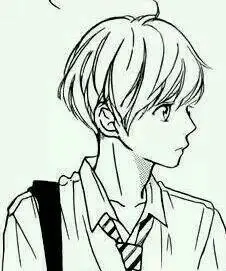 帅气男生简笔画侧脸