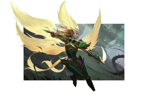 英雄联盟天使凯尔壁纸自制切片psd切片源文件三合一