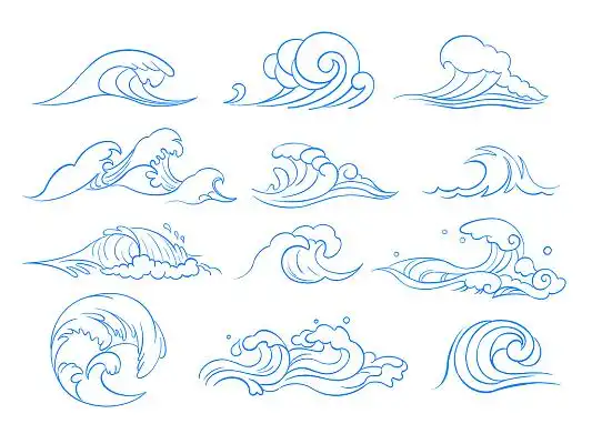 海浪元素海浪套图浪花海洋png素材世界海洋日