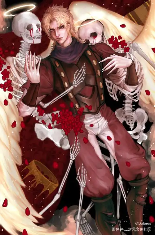 恶人救世主_jojo的奇妙冒险迪奥dio厚涂插画绘画作品
