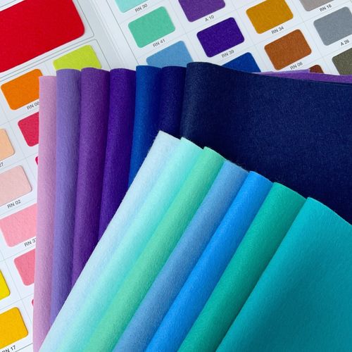 0mm纯色软布不织布手工布玩偶布料diy蓝和紫系列
