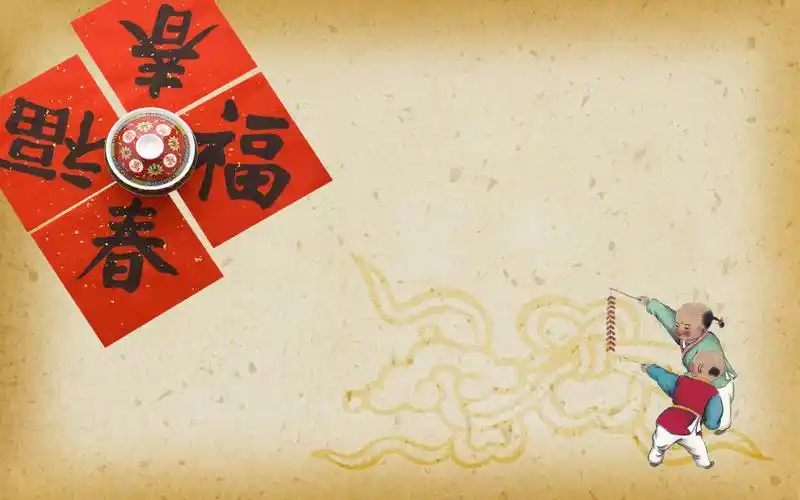 金黄色中国风节日背景,高清图片,电脑桌面-壁纸族