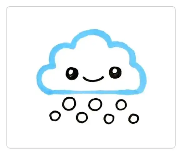 不同天气的可爱云朵简笔画(画可爱云朵简笔画) - 趣味头条