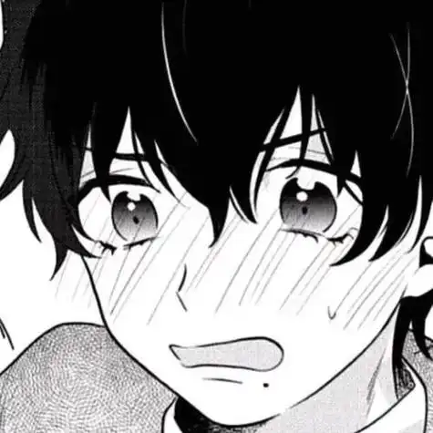 动漫头像男生黑白害羞头像脸红是喜欢一个人最好的证明