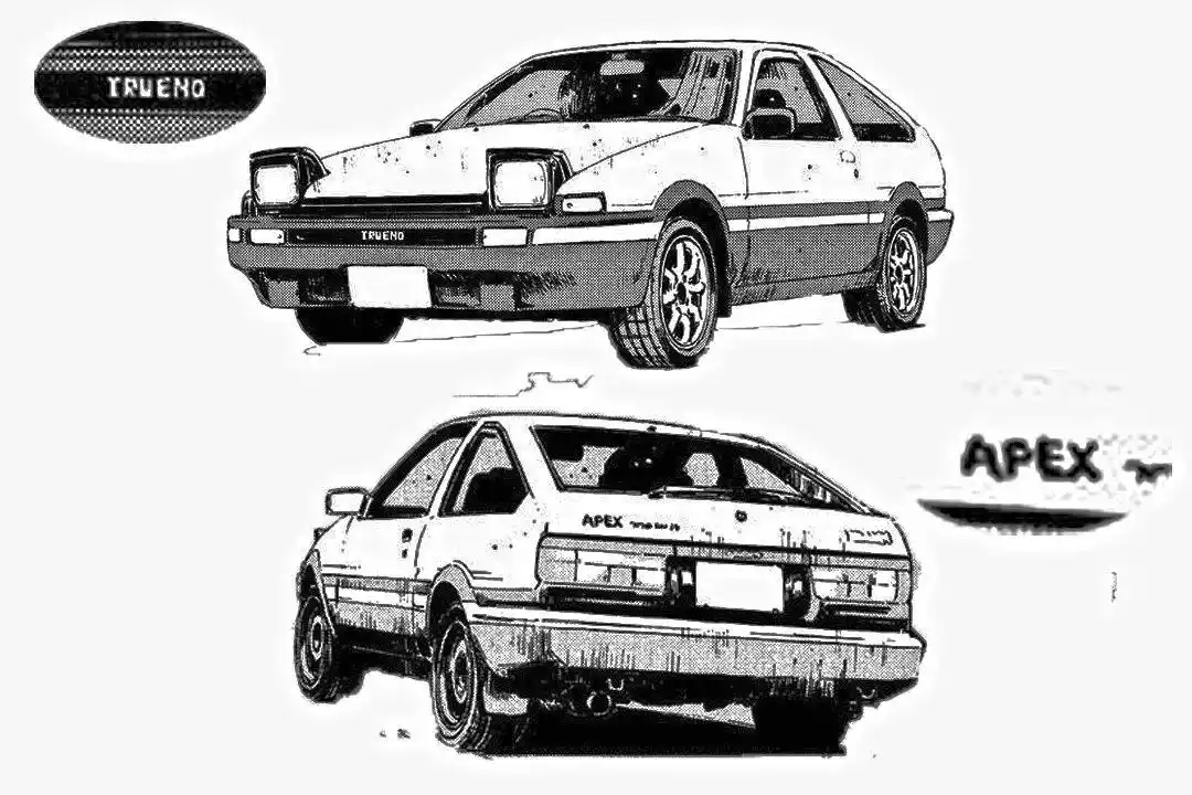 所以现在我们再回过头来看看漫画中的ae86.