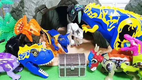 侏罗纪霸王龙玩具世界,创意恐龙积木玩具模型