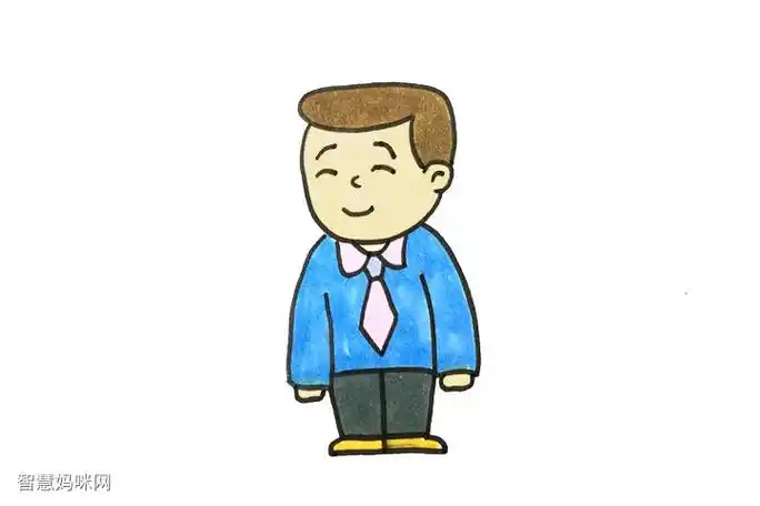 简单又帅气的爸爸怎么画