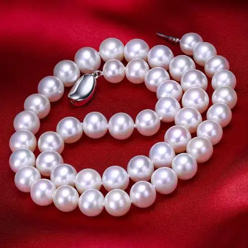 仙蒂瑞拉 淡水珍珠项链女近正圆强光泽基本无暇 925银扣高品质送礼