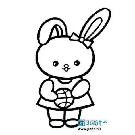 奔跑的小白兔要如何画小白兔简笔画大全小白兔拔萝卜儿童简笔画图片