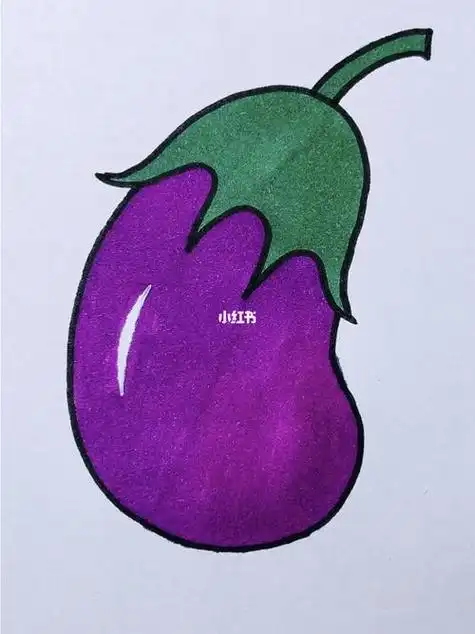 简笔画茄子简笔画茄子图片