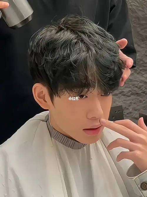 韩式凌乱纹理烫暖男奶狗必备烫发