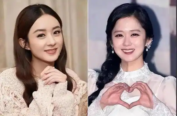 "同脸不同命",张娜拉与赵丽颖撞脸,大众称:"孪生姐妹"