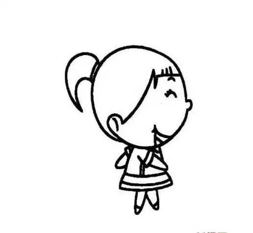 女孩简笔画步骤图女生可爱小朋友头像简笔画卡通头像简笔画女孩头像简