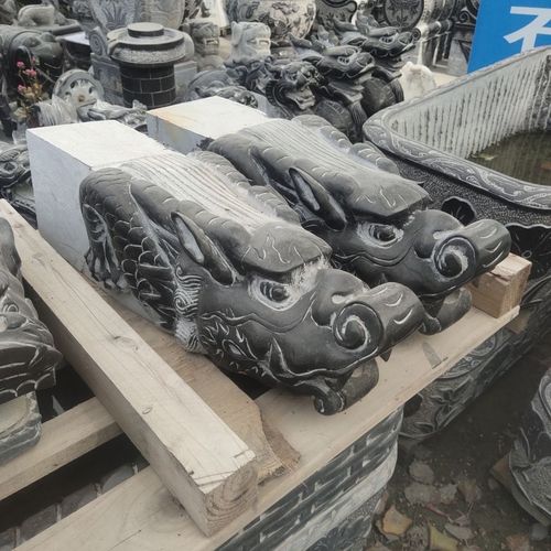 石雕喷水龙头吐水景墙池青石喷泉流水庭院户外鱼池出水口景观摆件