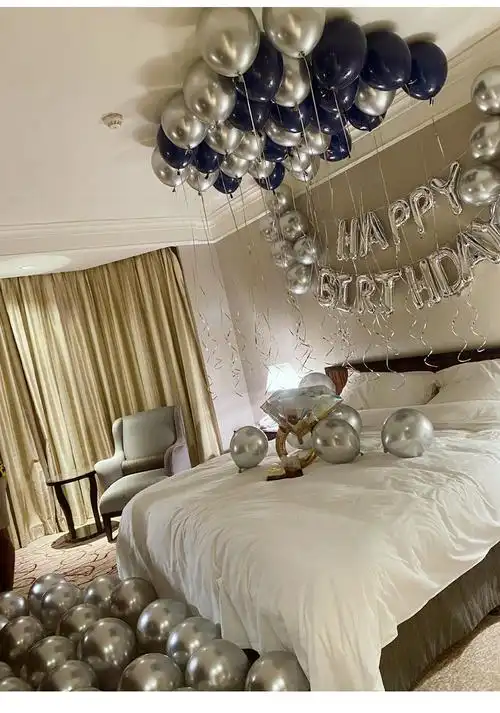 生日气球快乐派对装饰品女神男孩场景布置网红ktv房间背景墙装扮