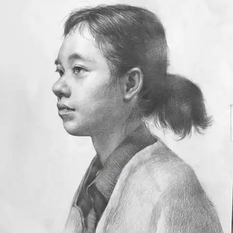 素描头像女青年步骤练习