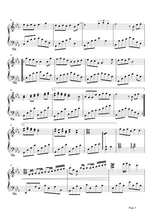 小酒窝钢琴谱林俊杰小酒窝长睫毛是你最美的记号