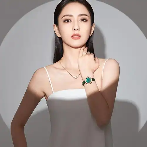 佟丽娅同款armani阿玛尼手表时尚复古皮带小绿表女欧美腕表