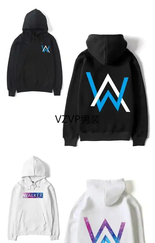 vzvp高端品牌艾伦沃克faded同款alanwalker卫衣男连帽韩版潮流乐队