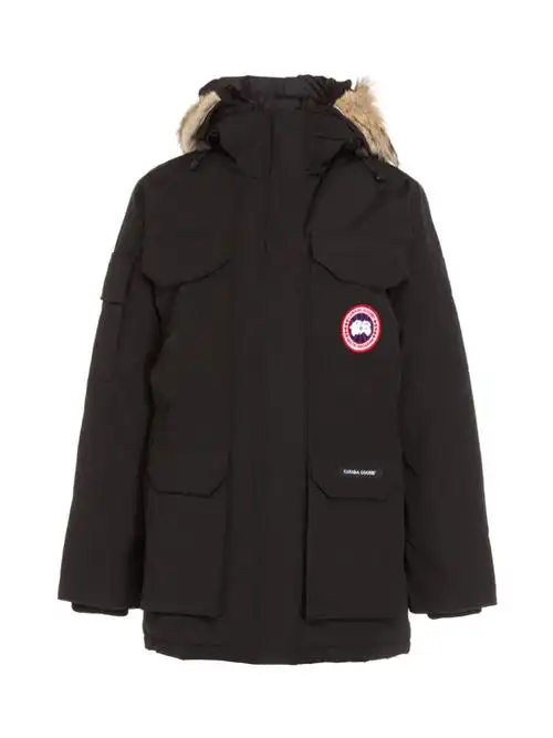 canada goose-加拿大鹅黑色贴袋带帽羽绒服外套(五级防寒)-canada