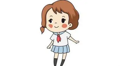 上面就是可爱的穿着校服小女孩简笔画的绘画教学了,我们在对小女孩