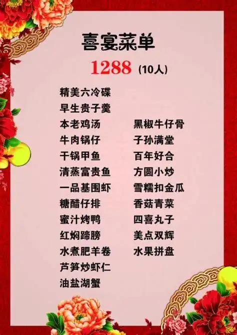 广东酒席菜单广东酒席菜单大全图2022已更新今日图集