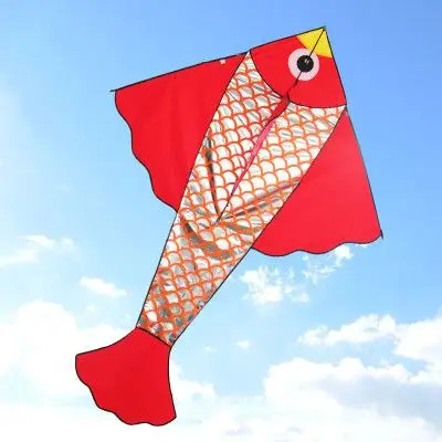 风筝 小鲤鱼风筝 儿童卡通风筝 三角好飞 颜色随机