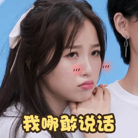 青春有你2虞书欣我哪敢说话委屈搞怪逗gif动图_动态图_表情包下载_soo