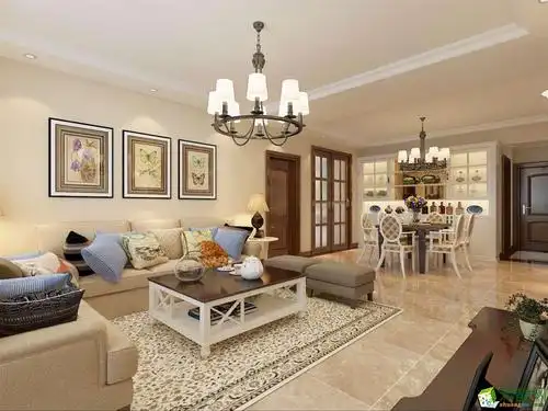 90平米三室一厅装修效果图