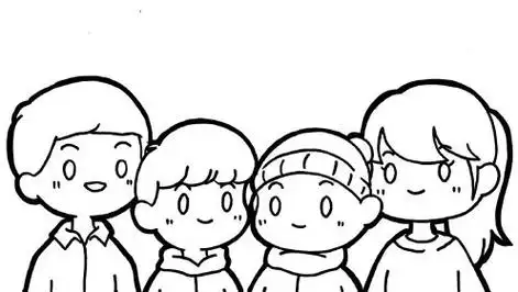 简笔画:超可爱画风的一家四口人#简笔画_高清1080p在线观看平台_腾讯